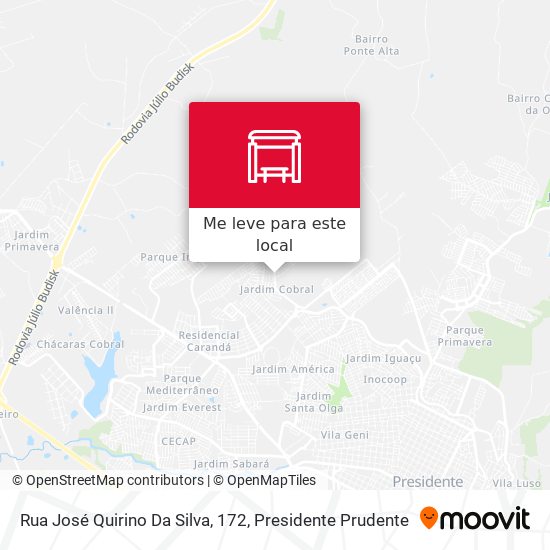Rua José Quirino Da Silva, 172 mapa