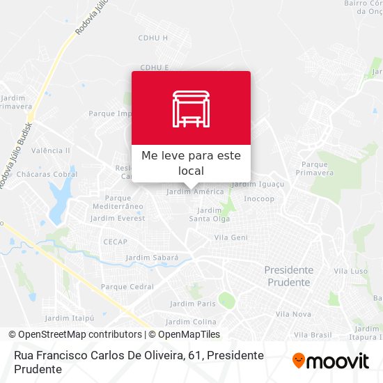 Rua Francisco Carlos De Oliveira, 61 mapa