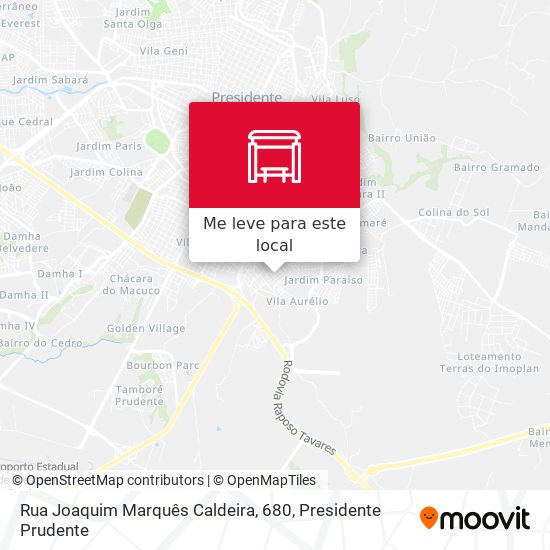 Rua Joaquim Marquês Caldeira, 680 mapa