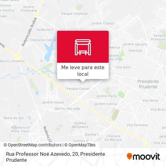 Rua Professor Noé Azevedo, 20 mapa