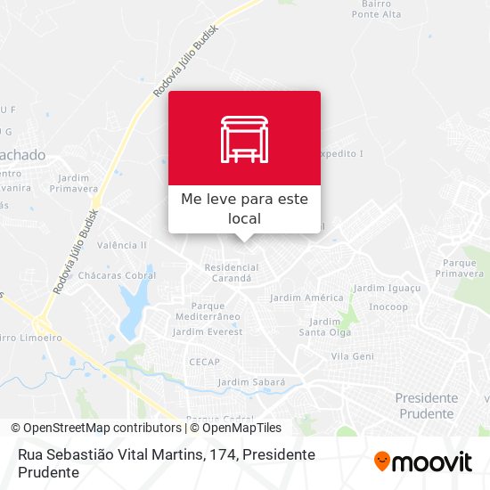 Rua Sebastião Vital Martins, 174 mapa
