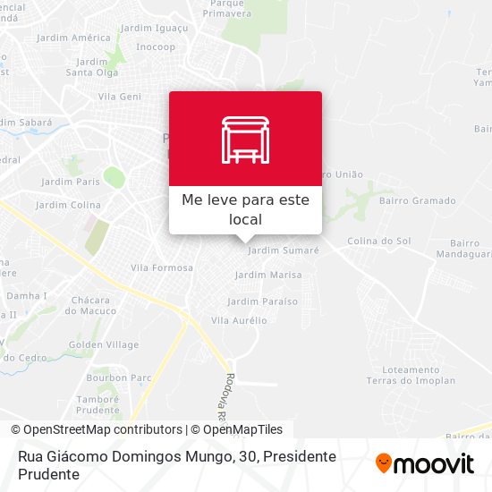 Rua Giácomo Domingos Mungo, 30 mapa