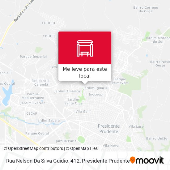 Rua Nelson Da Silva Guidio, 412 mapa