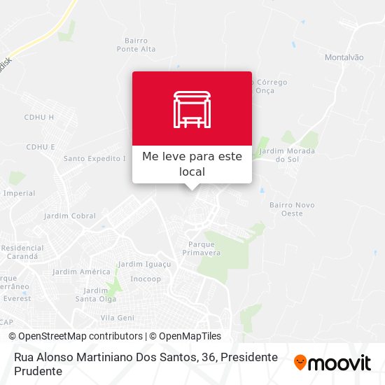 Rua Alonso Martiniano Dos Santos, 36 mapa