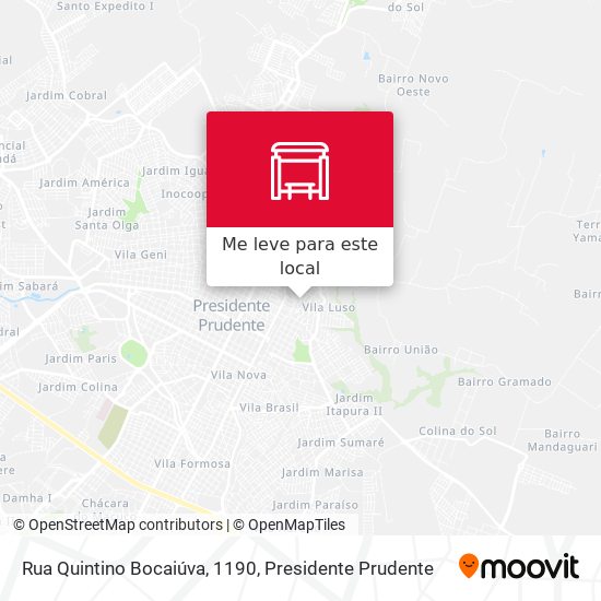Rua Quintino Bocaiúva, 1190 mapa