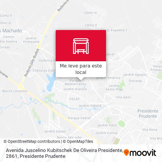 Avenida Juscelino Kubitschek De Oliveira Presidente, 2861 mapa