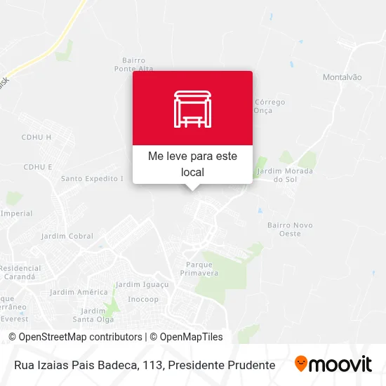 Rua Izaias Pais Badeca, 113 mapa