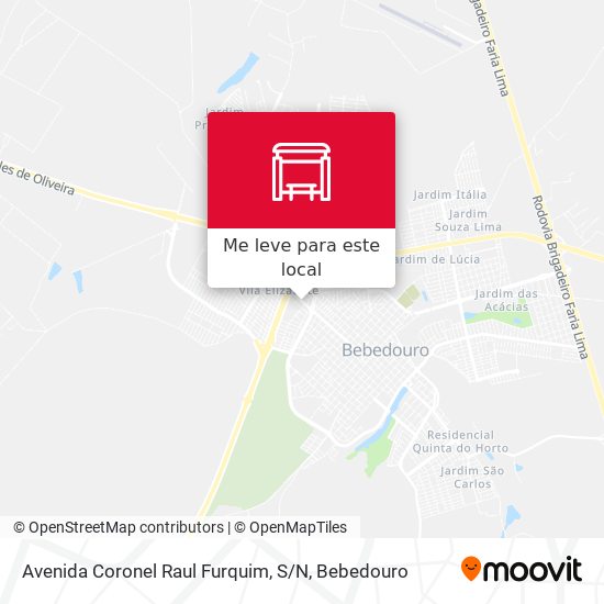 Avenida Coronel Raul Furquim, S / N mapa