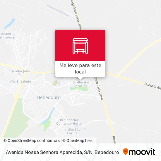 Avenida Nossa Senhora Aparecida, S / N mapa