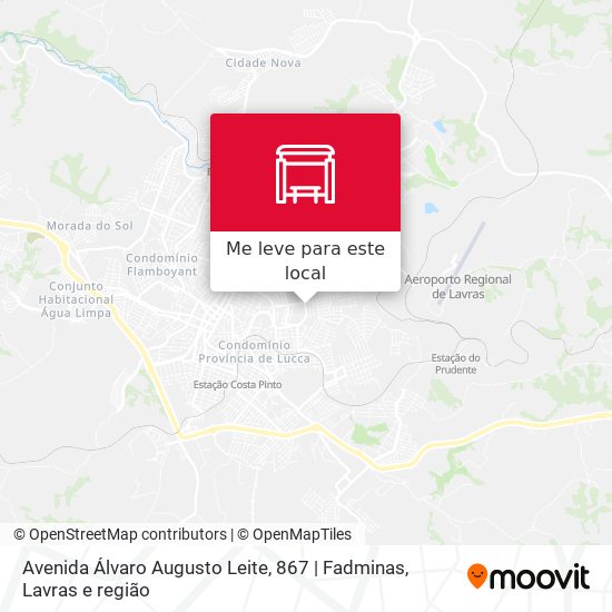 Avenida Álvaro Augusto Leite, 867 | Fadminas mapa