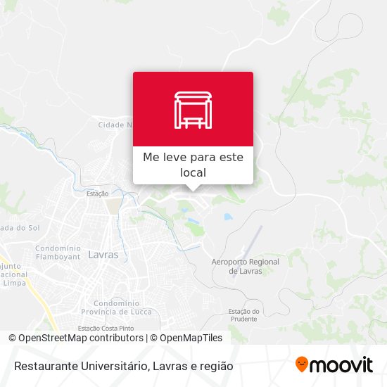 Restaurante Universitário mapa