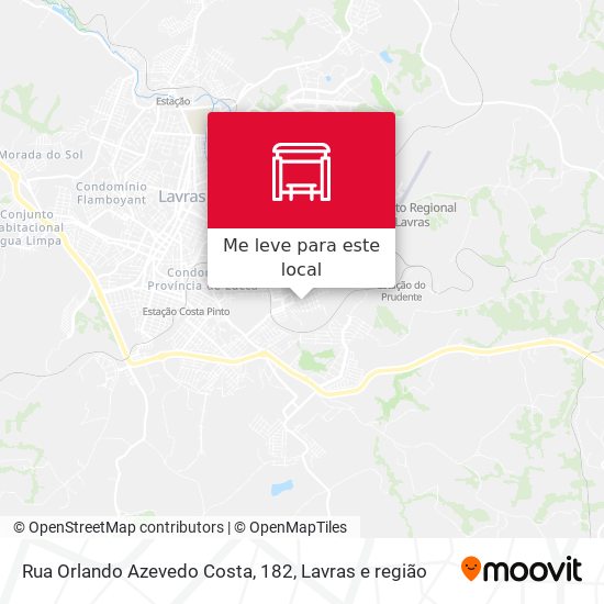 Rua Orlando Azevedo Costa, 182 mapa