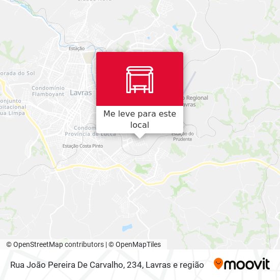 Rua João Pereira De Carvalho, 234 mapa