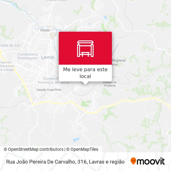 Rua João Pereira De Carvalho, 316 mapa