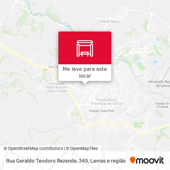 Rua Geraldo Teodoro Rezende, 345 mapa
