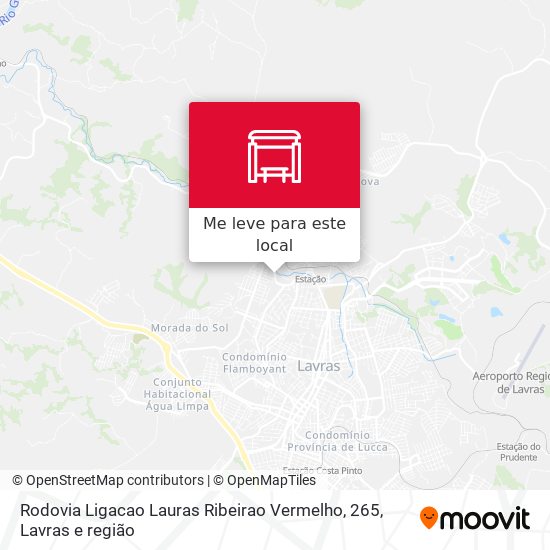 Rodovia Ligacao Lauras Ribeirao Vermelho, 265 mapa