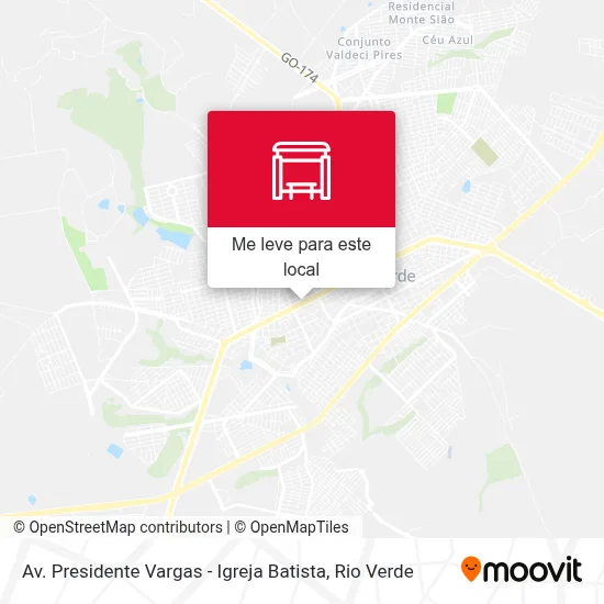 Av. Presidente Vargas - Igreja Batista mapa