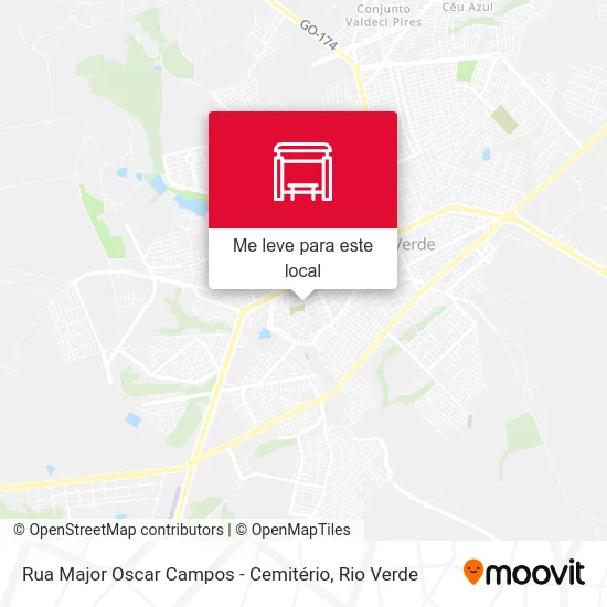 Rua Major Oscar Campos - Cemitério mapa