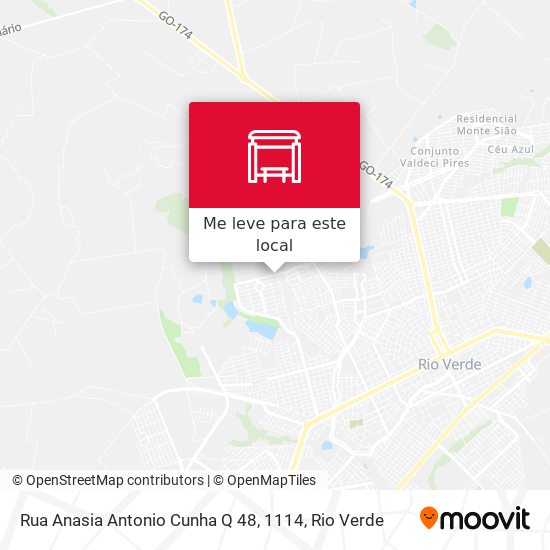 Rua Anasia Antonio Cunha Q 48, 1114 mapa