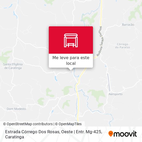 Estrada Córrego Dos Rosas, Oeste | Entr. Mg-425 mapa