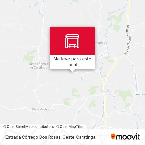 Estrada Córrego Dos Rosas, Oeste mapa