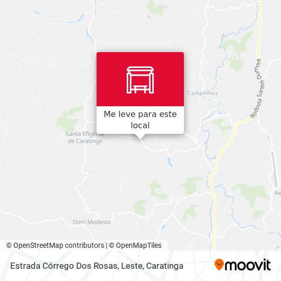 Estrada Córrego Dos Rosas, Leste mapa