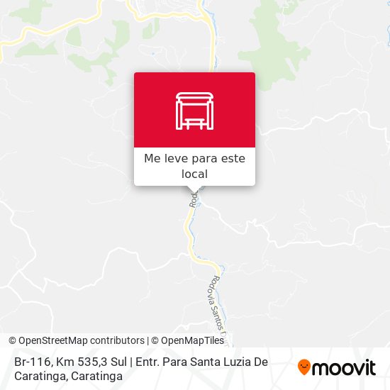 Br-116, Km 535,3 Sul | Entr. Para Santa Luzia De Caratinga mapa