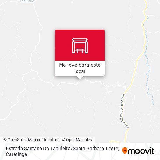 Estrada Santana Do Tabuleiro / Santa Bárbara, Leste mapa
