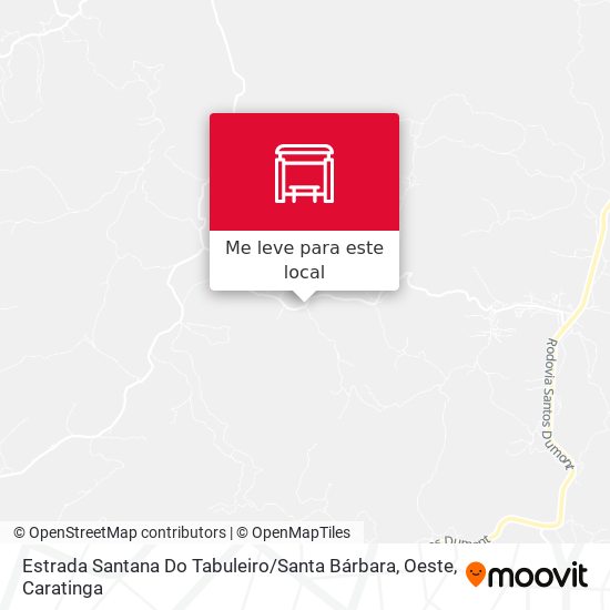 Estrada Santana Do Tabuleiro / Santa Bárbara, Oeste mapa