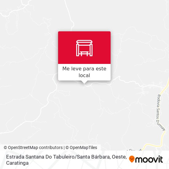 Estrada Santana Do Tabuleiro / Santa Bárbara, Oeste mapa