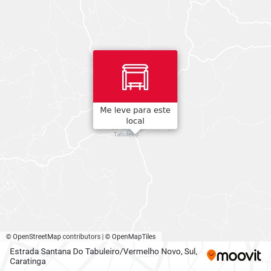 Estrada Santana Do Tabuleiro / Vermelho Novo, Sul mapa