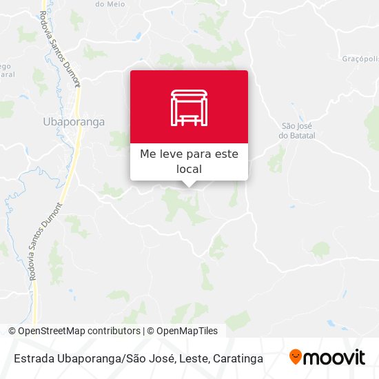 Estrada Ubaporanga / São José, Leste mapa
