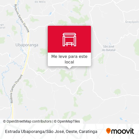 Estrada Ubaporanga / São José, Oeste mapa