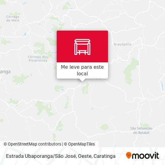 Estrada Ubaporanga / São José, Oeste mapa