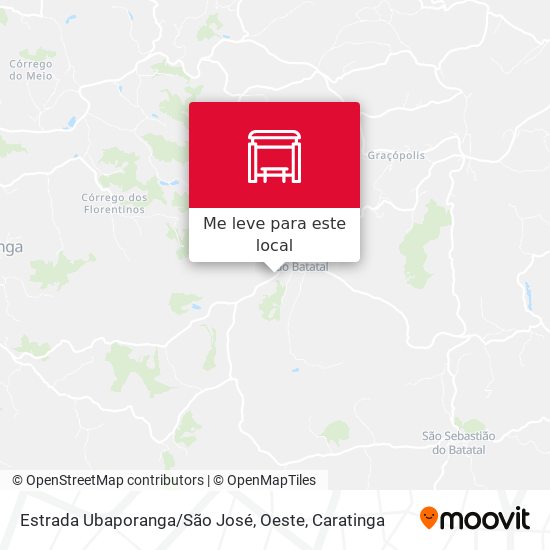 Estrada Ubaporanga / São José, Oeste mapa