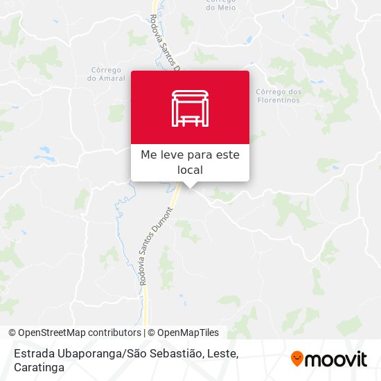 Estrada Ubaporanga / São Sebastião, Leste mapa