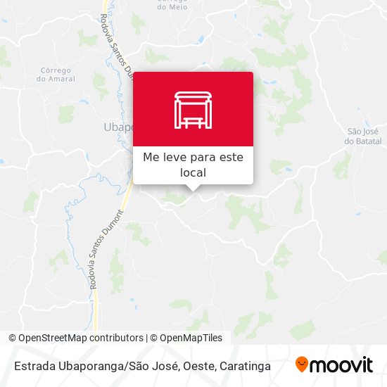 Estrada Ubaporanga / São José, Oeste mapa