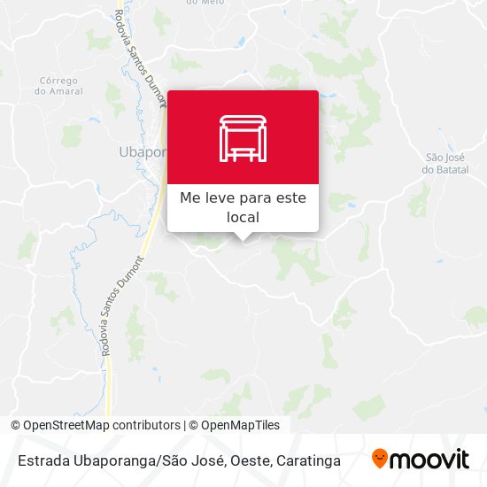 Estrada Ubaporanga / São José, Oeste mapa