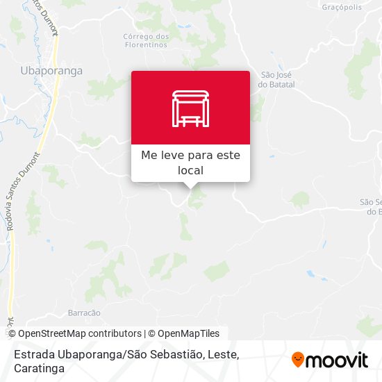 Estrada Ubaporanga / São Sebastião, Leste mapa