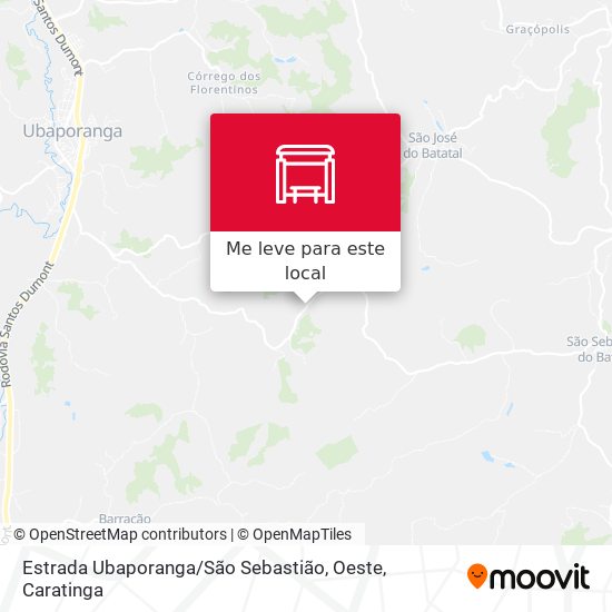 Estrada Ubaporanga / São Sebastião, Oeste mapa