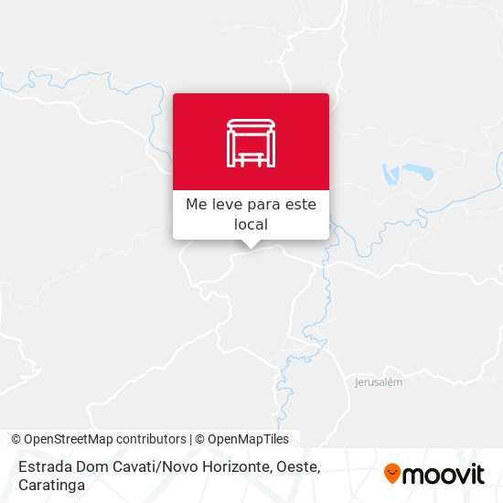 Estrada Dom Cavati / Novo Horizonte, Oeste mapa