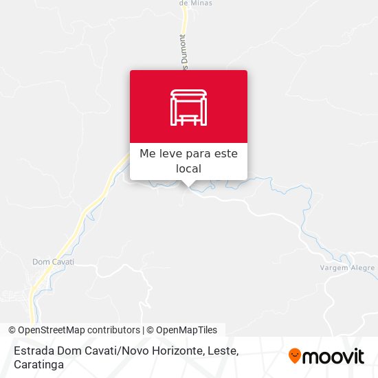 Estrada Dom Cavati / Novo Horizonte, Leste mapa
