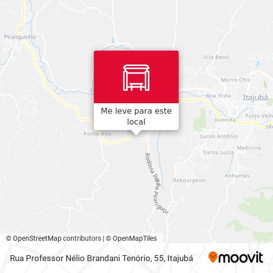 Rua Professor Nélio Brandani Tenório, 55 mapa