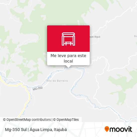 Mg-350 Sul | Água Limpa mapa