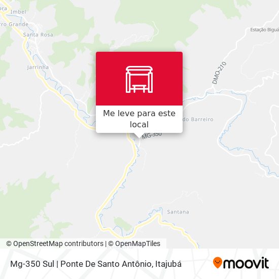 Mg-350 Sul | Ponte De Santo Antônio mapa