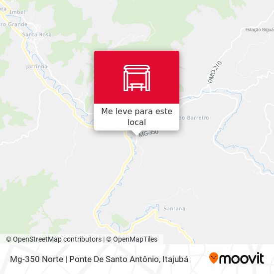 Mg-350 Norte | Ponte De Santo Antônio mapa