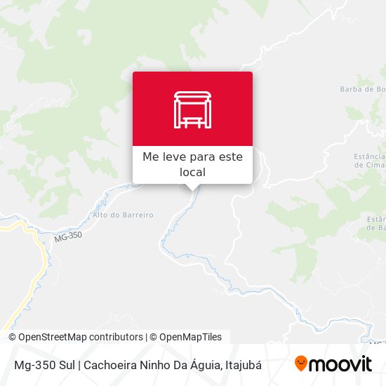 Mg-350 Sul | Cachoeira Ninho Da Águia mapa