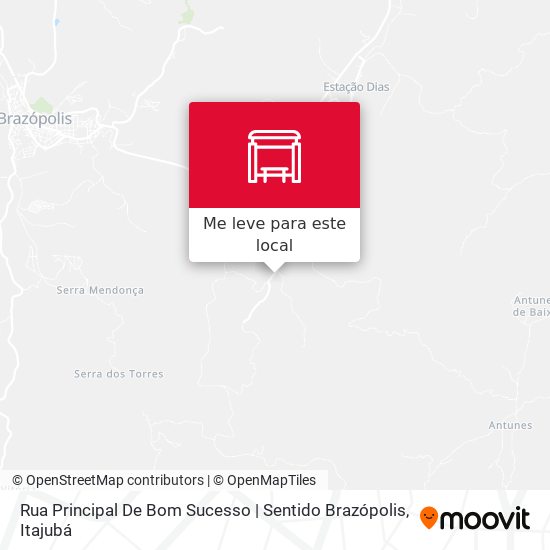 Rua Principal De Bom Sucesso | Sentido Brazópolis mapa