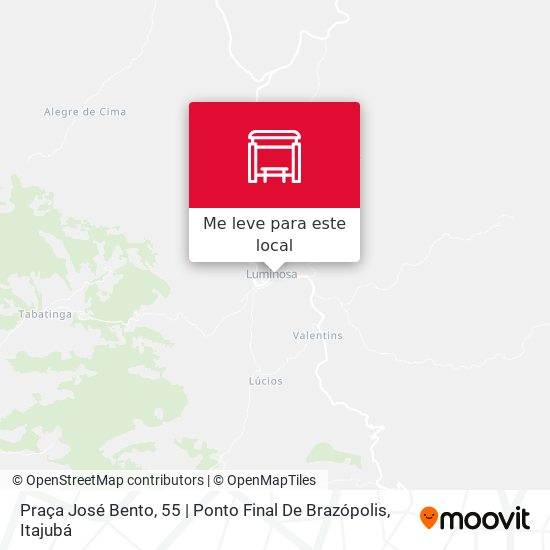 Praça José Bento, 55 | Ponto Final De Brazópolis mapa
