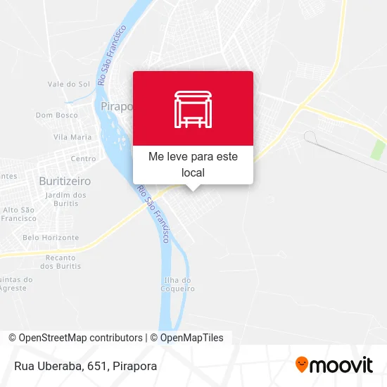 Rua Uberaba, 651 mapa